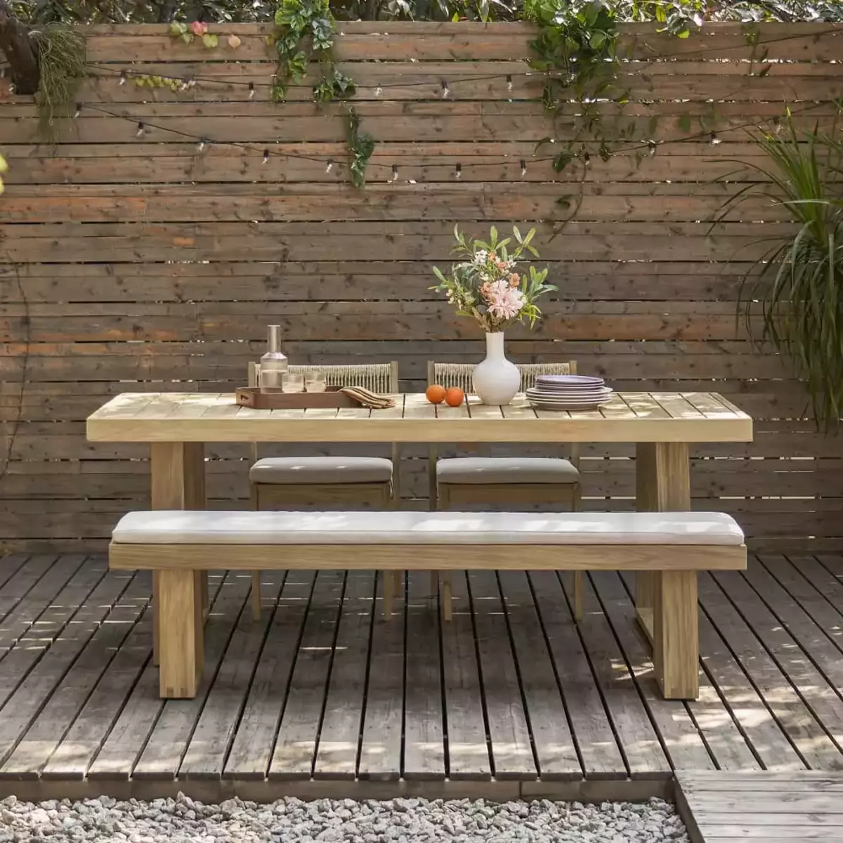 Teak Outdoor Dining Bench Manufacturer