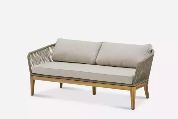 Teak Outdoor Lounge Bench 2 Seater